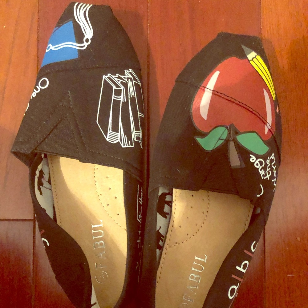 Fabul Painted “Teacher Themed” Flats